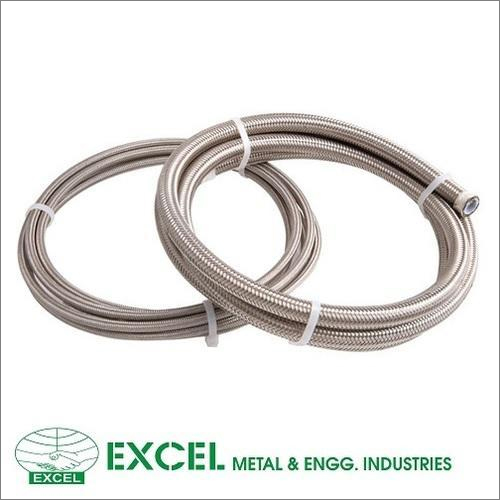 Silver Stainless Steel Braided Hose Pipe