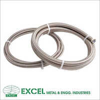 Silver Stainless Steel Braided Hose Pipe