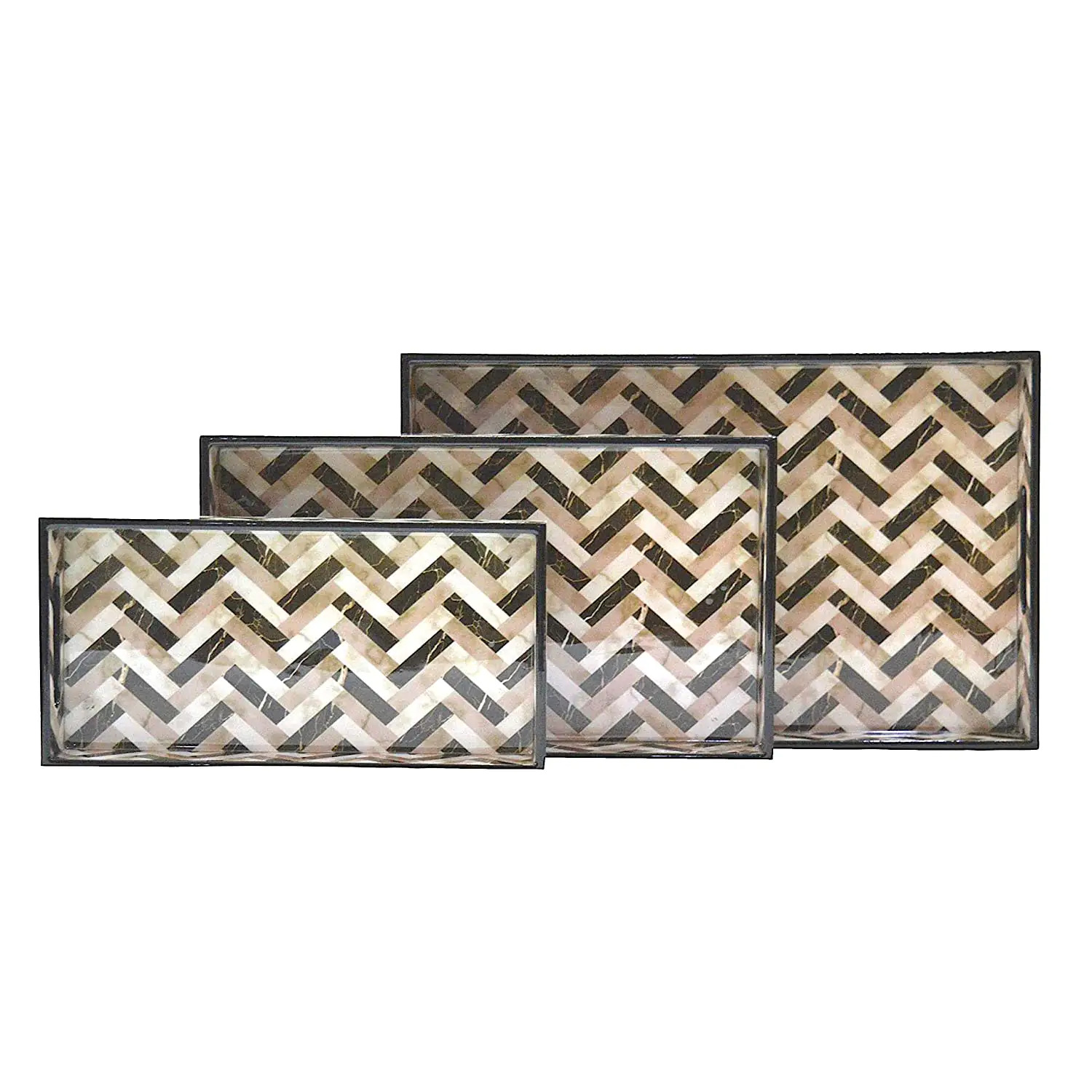 Serving Trays Gold Multi Colour