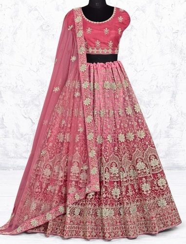 Exlclusive Bridal Designer Dusty Gajri Lehenga Choli