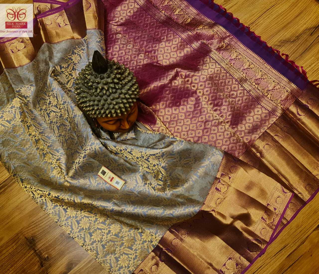 bridal shade pure kanjivaram silk saree new type