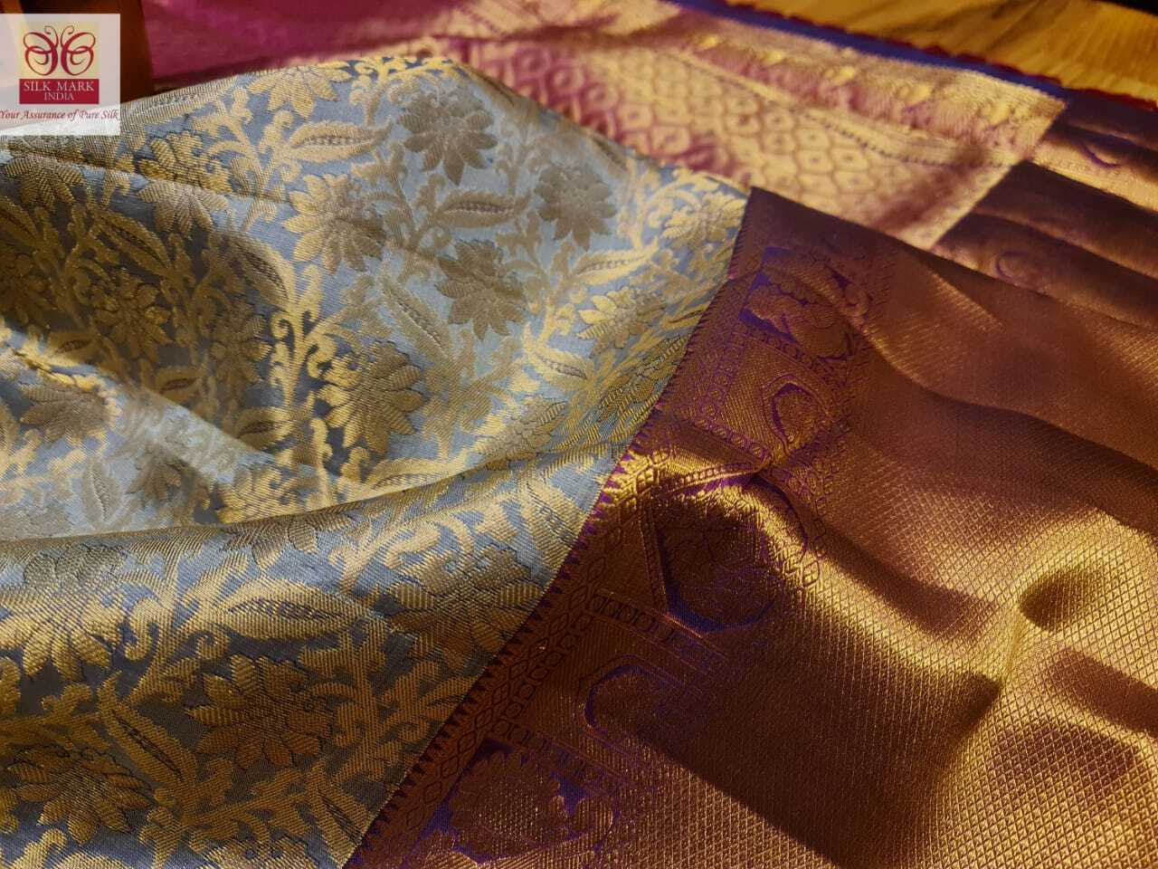 bridal shade pure kanjivaram silk saree new type
