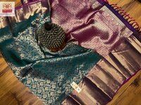 bridal kanjivaram silk saree new shade colour saree