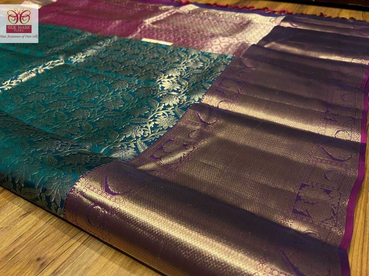 bridal kanjivaram silk saree new shade colour saree
