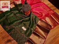 kanjivaram silk saree bridal wear new shade