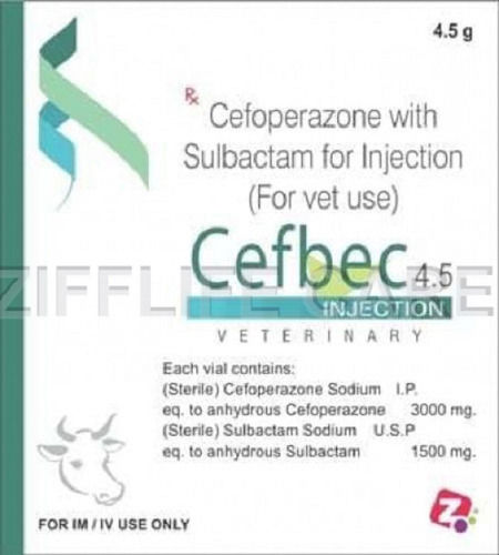  लिक्विड सेफ़ोराज़ोन और सुल्बैक्टम इंजेक्शन CEFBAC 4.5MG