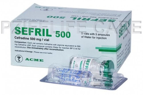 Liquid Cefradine For Injection SEFRIL 500MG