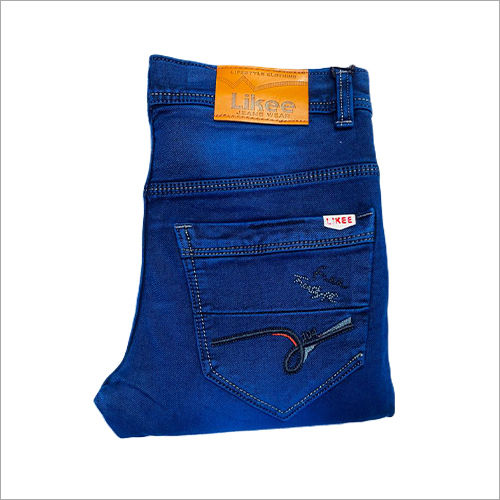 Denim Dark Blue Jeans - Feature: Anti Wrinkle