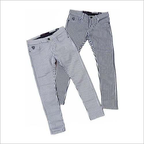 Womens Striped Skinny Jeans