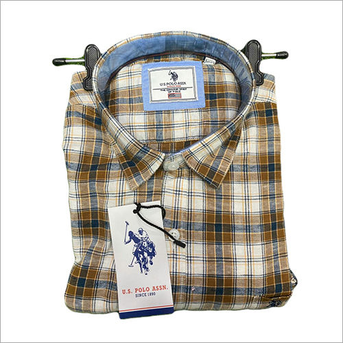 U.S. Polo Check Shirt Collar Style: Straight