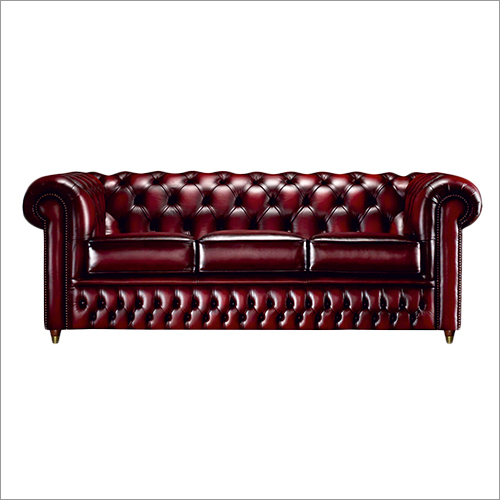 Three Seater Chester Sofa - Foam and Wood Design | Antique Appearance Durable and Eco-Friendly Features