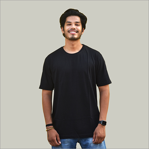 Mens Half Sleeve Black T-Shirt