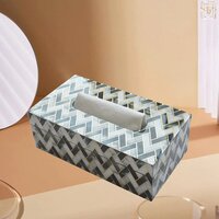 Zig Zag Multi Wooden Tissue Paper Box