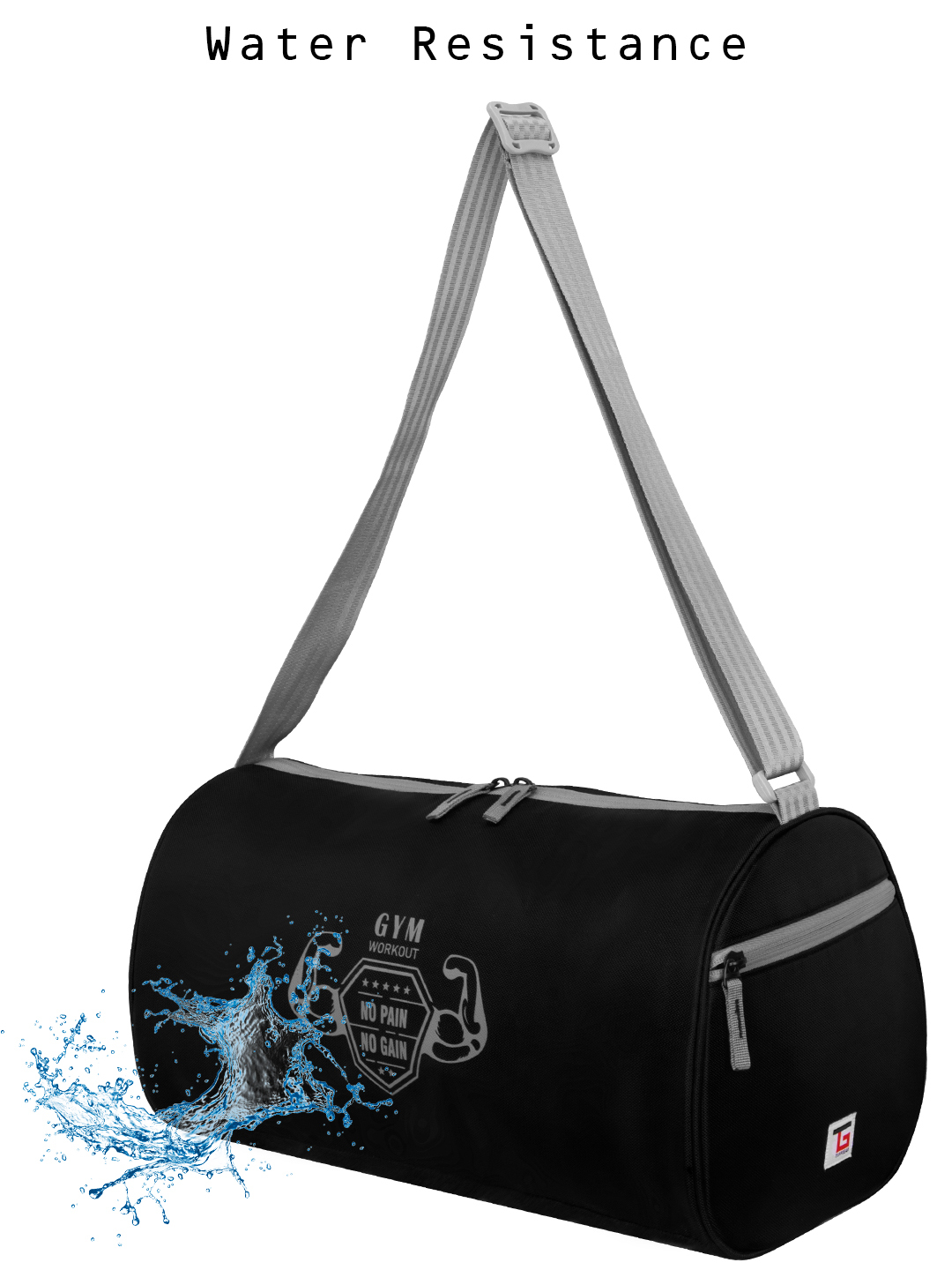 Tuffgear Workout Gym Bag Black 23 Litre