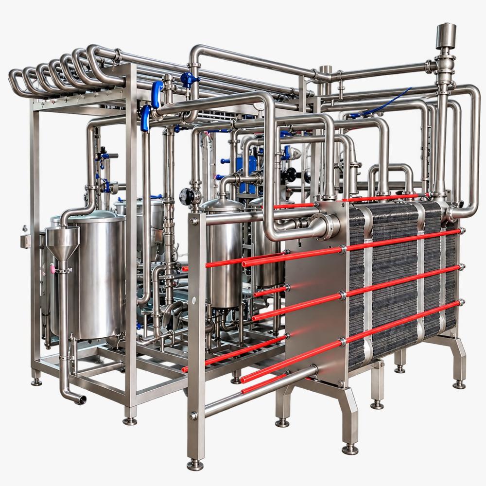 Milk Pasteurization Plant - Stainless Steel Silver Color | High Efficiency Low Energy Consumption Semi Automatic Operation Air Cooling Environmental Friendly