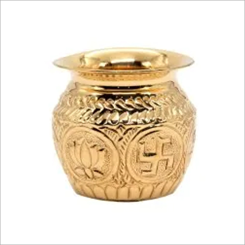 Embossed Brass Round Lota