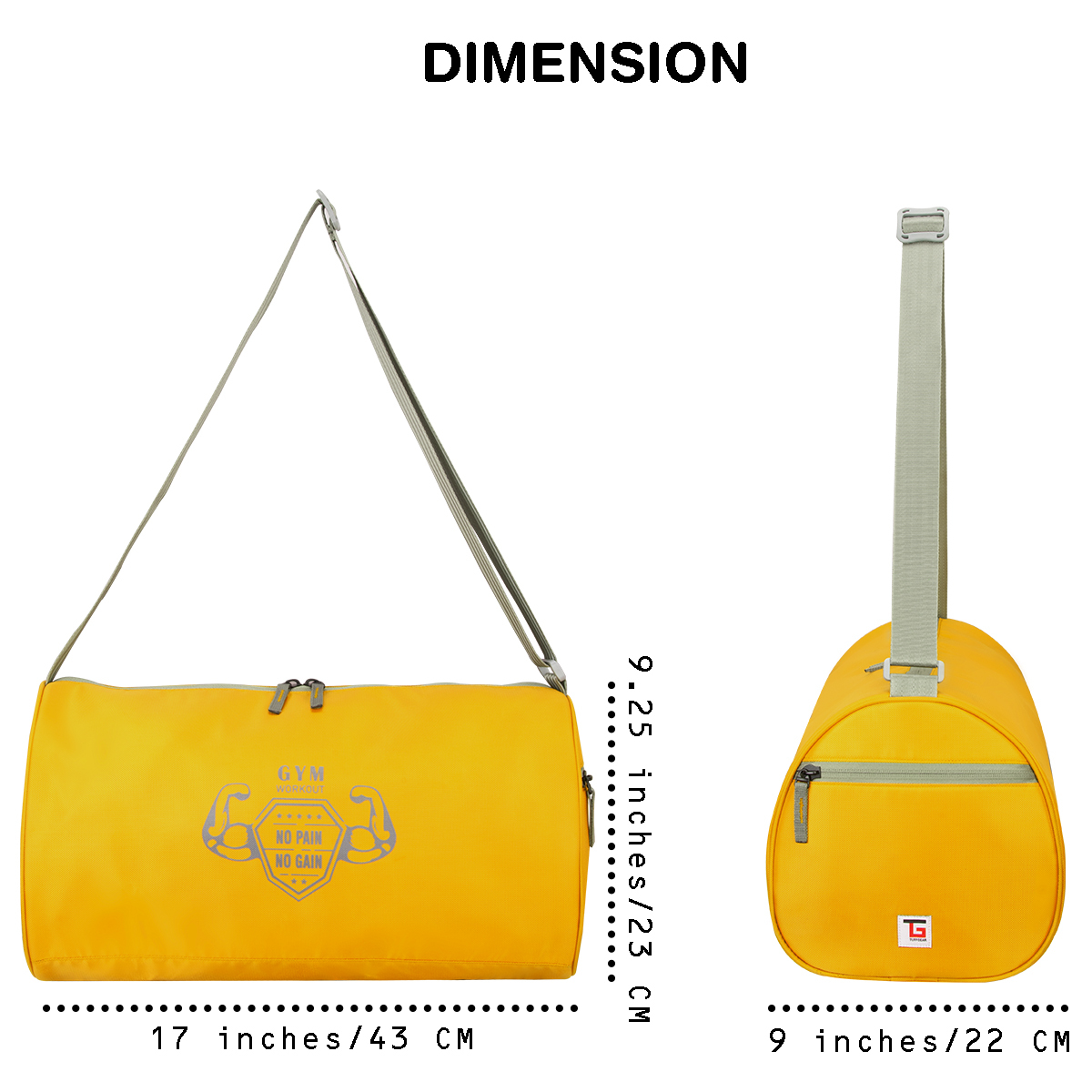 Tuffgear Workout Gym Bag Yellow