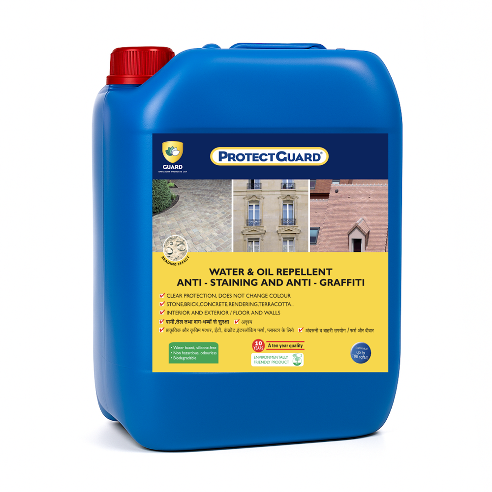ProtectGuard Natural Sandstone Sealer Waterproof Anti-Stain Sandstone Limestone Kota Stone Concrete Tile Brick- Water Repellent Anti Staining And Anti Graffiti  1 Liter