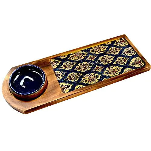 Serving Platter Blue Snack Tray