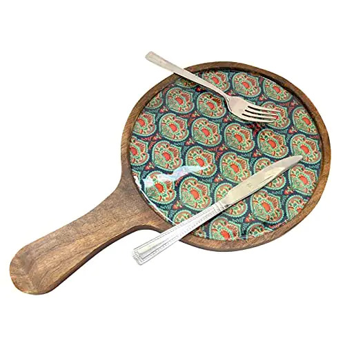 Pizza Platter Royal Peacock Multi Color