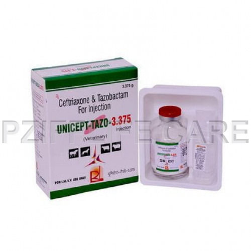 Ceftriaxone And Tazobactam For Injection Unicept Tazo 3.375mg