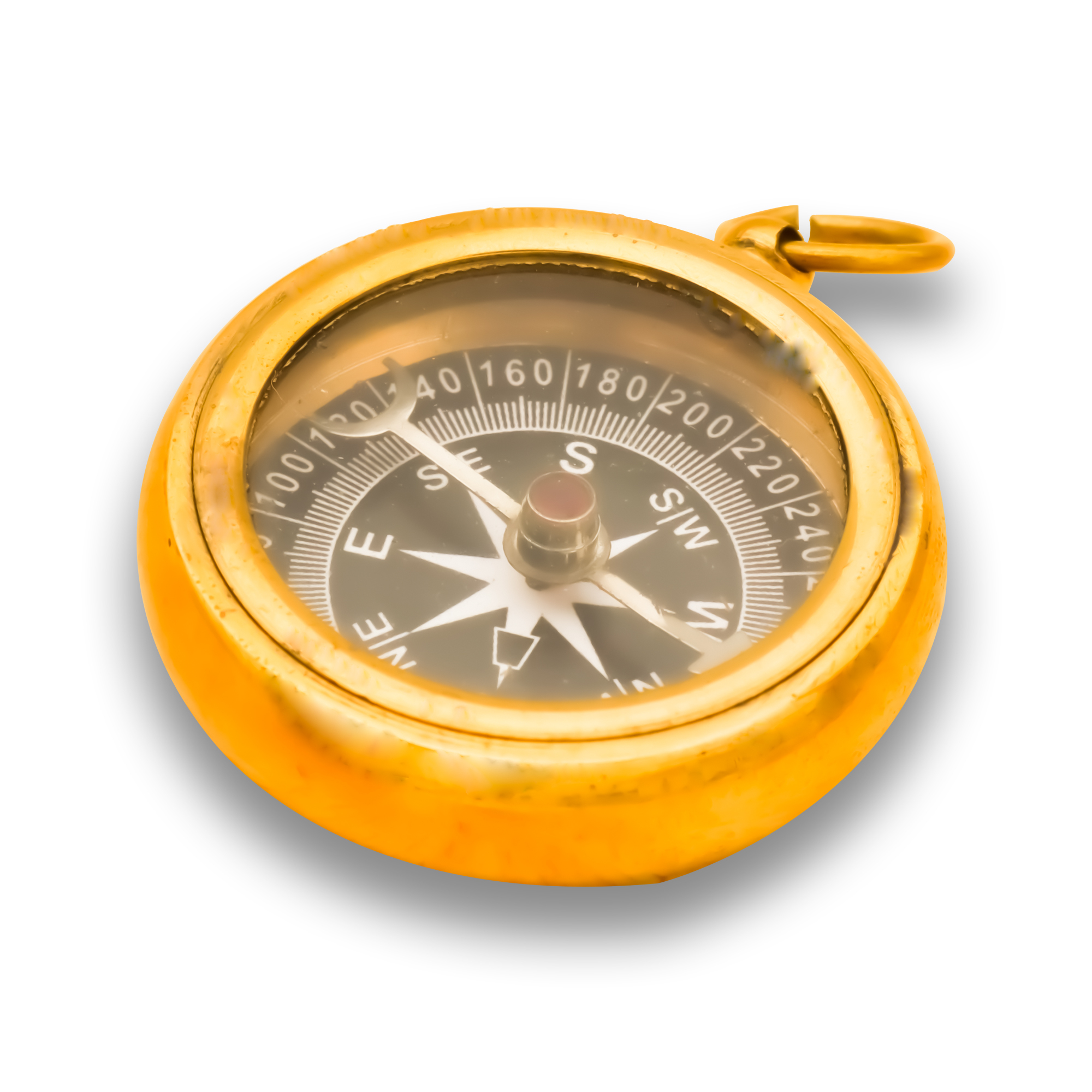 Brass Finish Pocket Compass