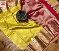 wedding wear kanchipuram soft silk saree