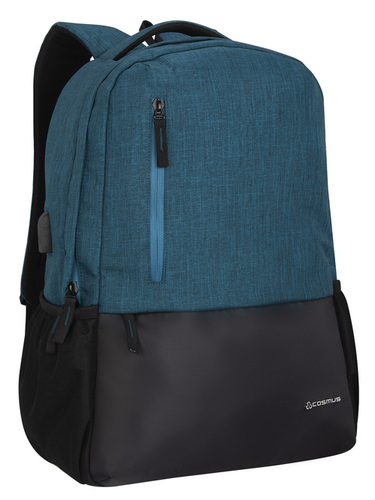 Cosmus Vogue Backpack With Usb Charger Port T.Green Design: Solid