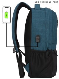 Cosmus Vogue Backpack with USB Charger Port T.Green