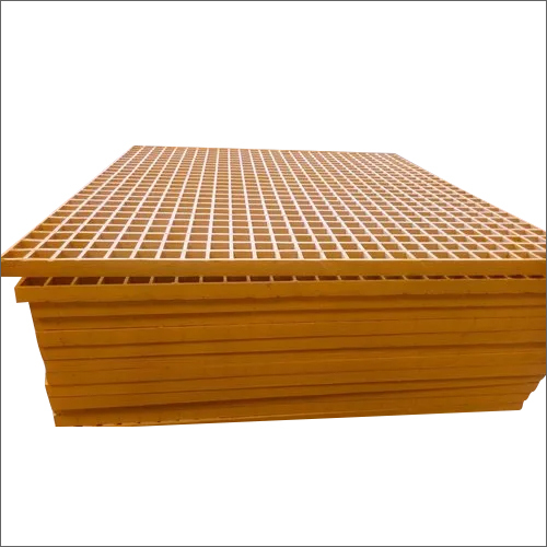 FRP Floor Grating - Durable & Non-Corrosive Material, Available in Various Sizes, Polished Surface Treatment for Industrial Use
