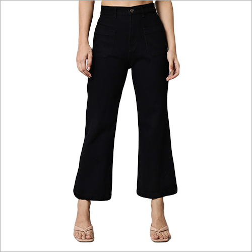 Quick Dry Bell Bottoms Black Jeans