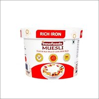 Instant Fruit And Nut Muesli - Roasted Oats, Cereal Flakes & Almonds | Nourishing Protein-rich Beverage With Juicy Fruitcrunch