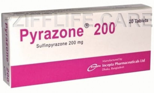 Sulfinpyrazone Tablets General Medicines PYRAZONE 200MG