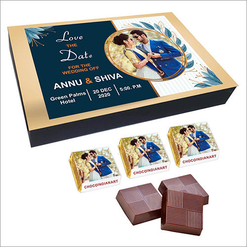 Brown Customized Special Wedding Chocolate Gift