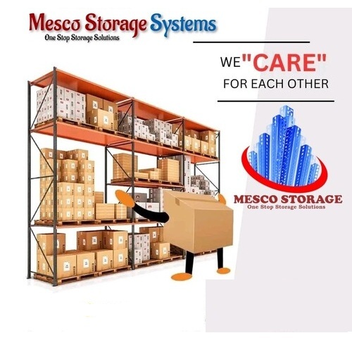 Mild Steel Light Duty Racks - Color: Orange-Blue