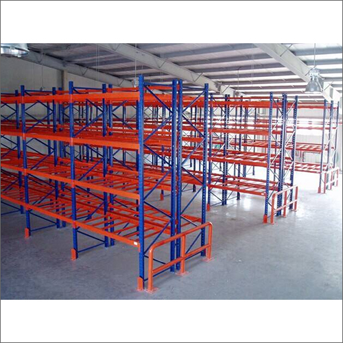 Orange-Blue Industrial Storage Rack