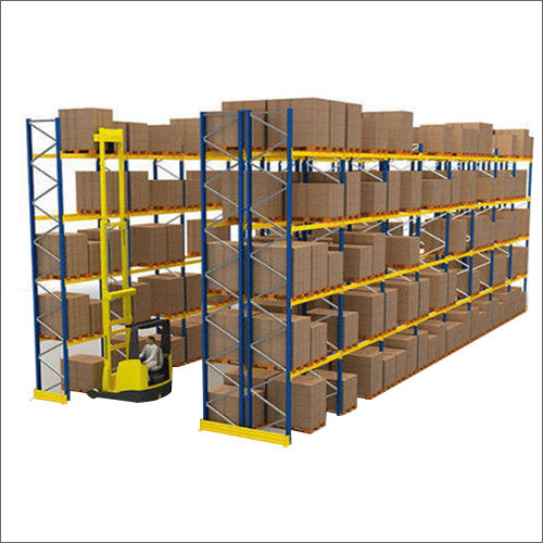 Yellow-Blue Industrial Warehouse Storage Rack