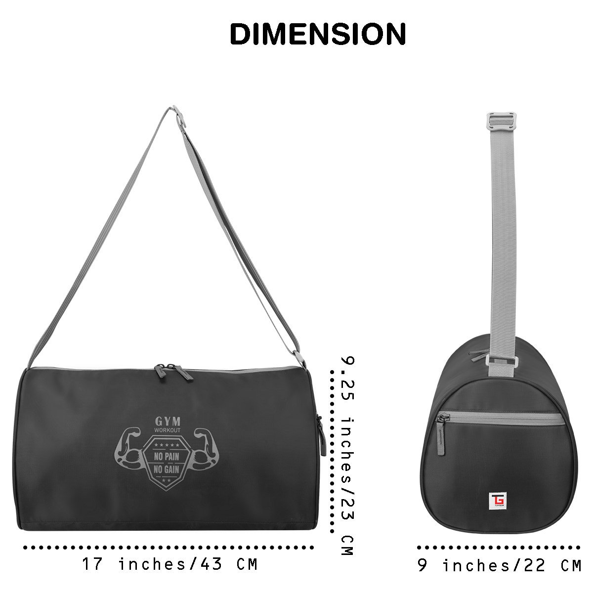 Gym bag TUFFGEAR Workout 23 Litre Grey