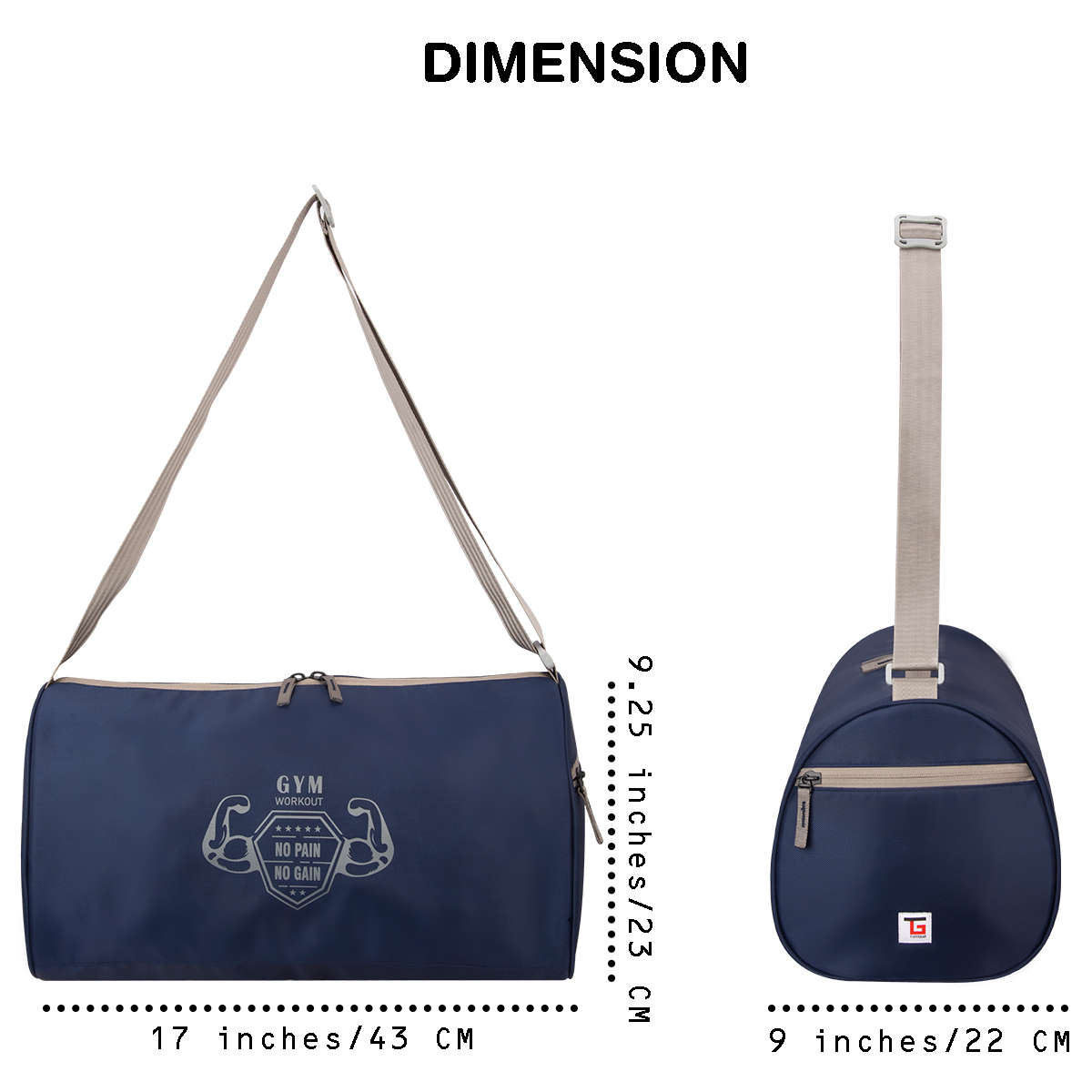 TUFFGEAR Workout 23 Litre Gym Bag - NAVY