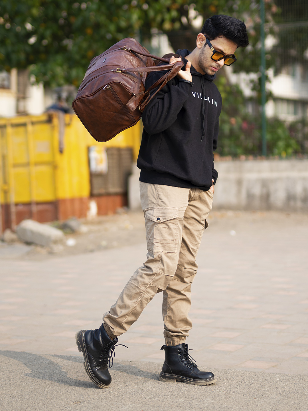 Cosmus Sailor Brown PU 30 Litre Duffle bag