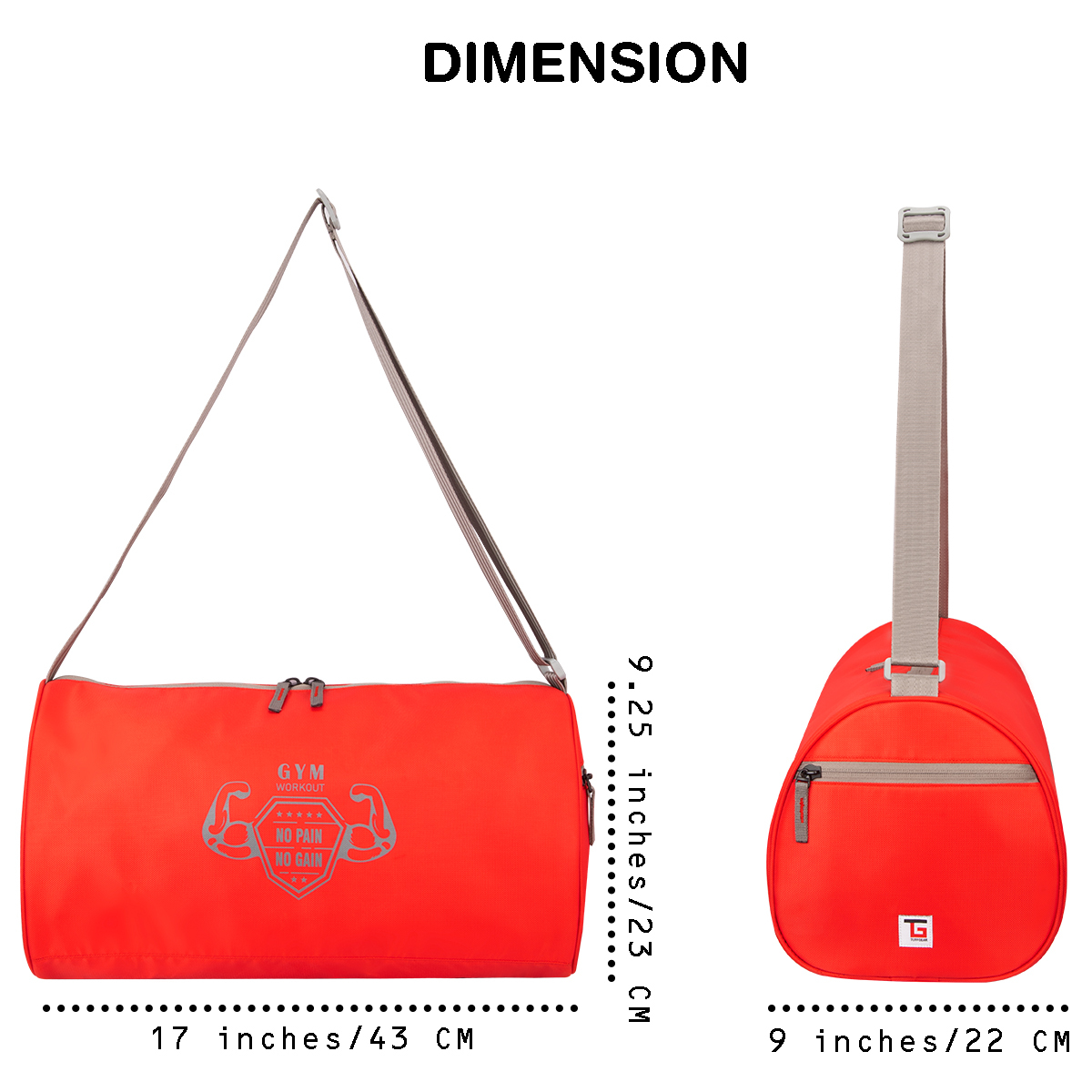 TUFFGEAR Workout 23 Litre Gym Duffle Bag - RED