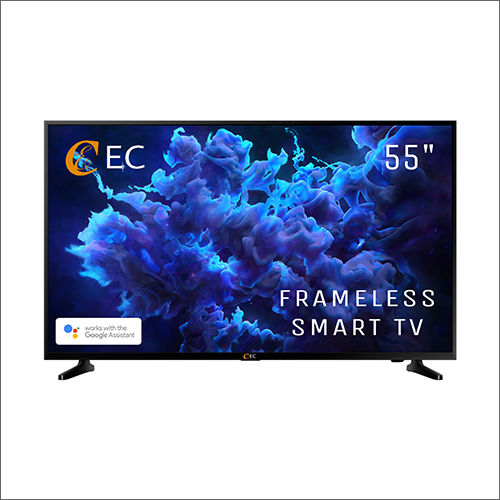 Plastic & Glass 55 Inch Led Smart Frameless 2Gb 4K Tv With Voice Remote