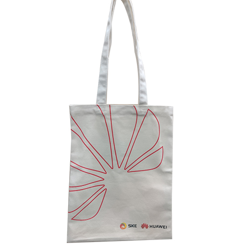White Canvas Embroidery Bag