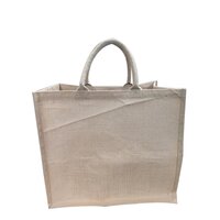 Plain Jute Tote Bag - Eco-friendly Material, Customized Size & Logo | Brown Color, Versatile For Shopping & Advertising