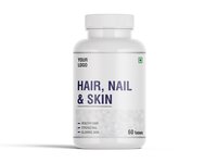 Hair Skin And Nails - Biotin Supplement Tablets , Fast-acting Antioxidant For Healthy Growth And Strength, Custom Flavor And Ingredients, Cool And Dark Storage
