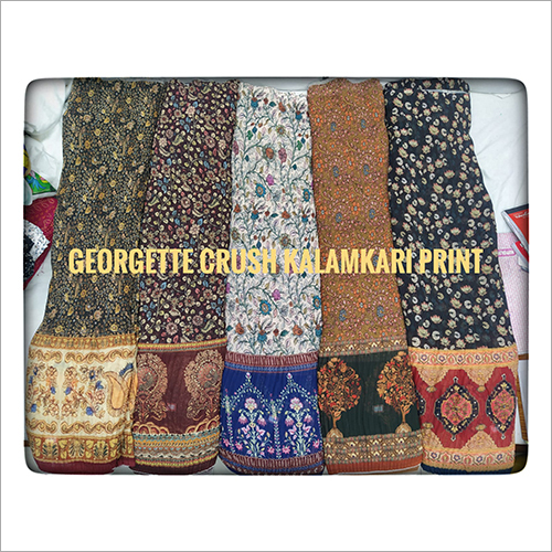 Georgette Crush Kalamkari Print Fabric