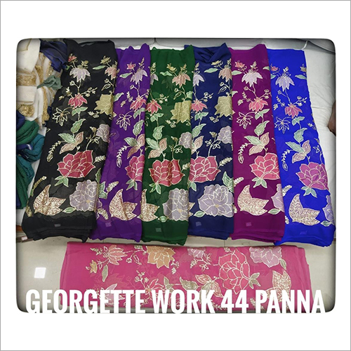 Georgette Work Panna Fabric