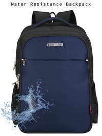 Blue Polyester Waterproof Laptop Backpack