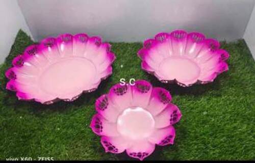 Metal Flower Urli Set Of 3 Round Shape