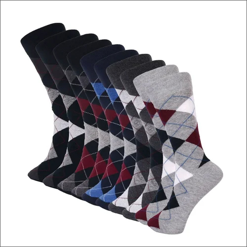 Mens Stretch Printed Socks